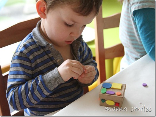 decorating small boxes as a birthday craft