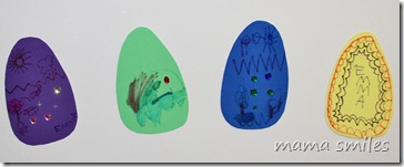 Craft foam Easter eggs