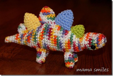 crocheted stegosaurus from planetjune pattern