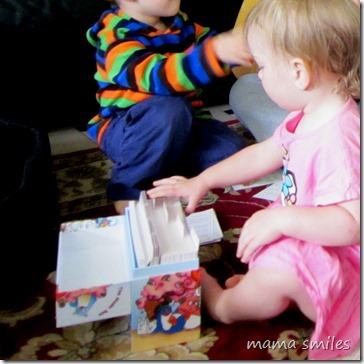 Lily picking songs from The Music Box