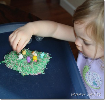 toddler rice sensory play