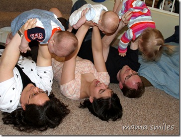 Lily flies with her baby cousins