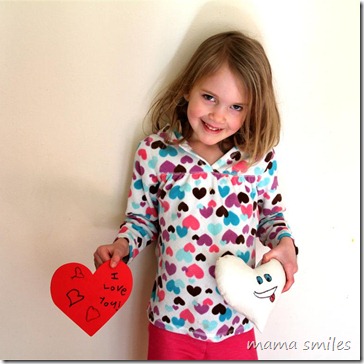 child-made gift for a teenager: heart pillow