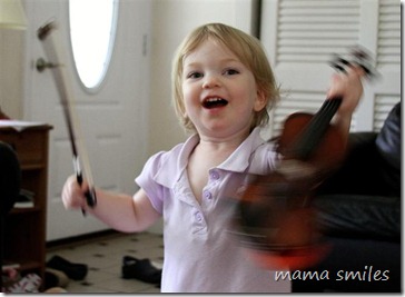 Lily finishes playing dramatically