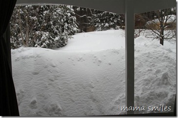 snow outside our front window