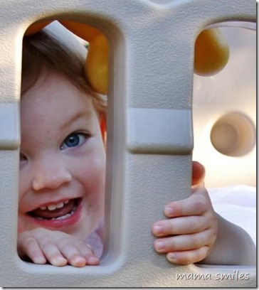 Lily playing peek-a-boo