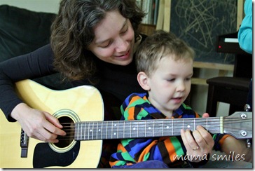 playing guitar with Johnny 