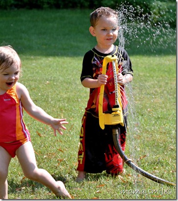 Sprinkler fun!