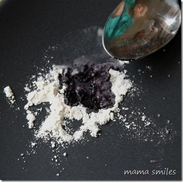 iodine turning purple after coming in contact with flour