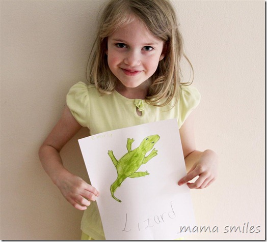 Lizard coloring page