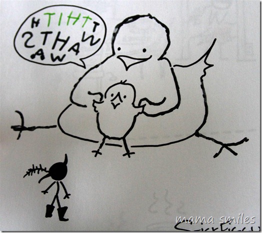 four-year-old speech bubble