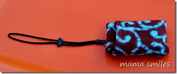 closed camera case made from fleece