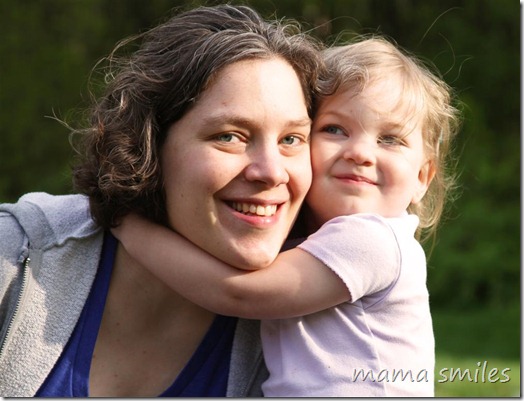 two-year-old hugs