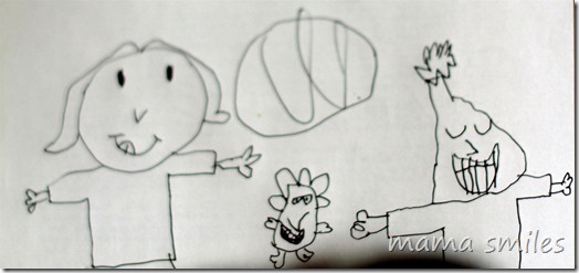 Pick and Draw illustrations by a five-year-old