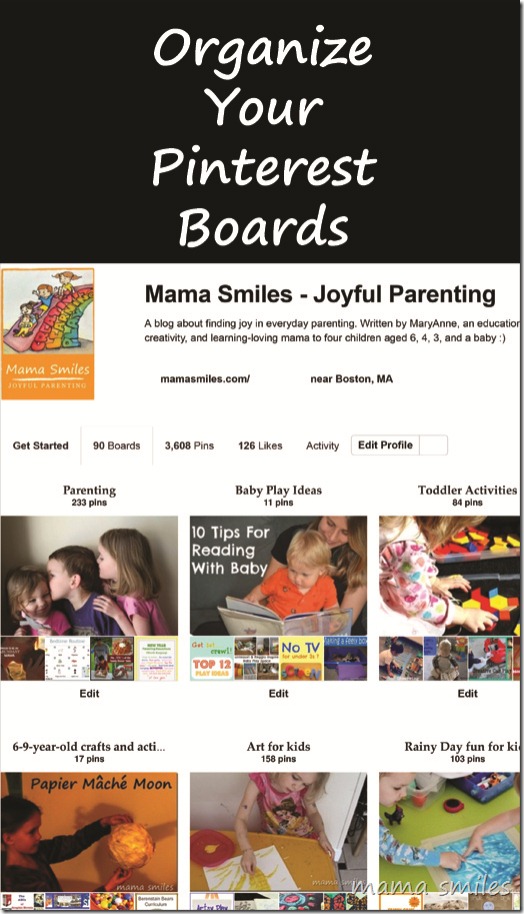 how to organize your pinterest boards