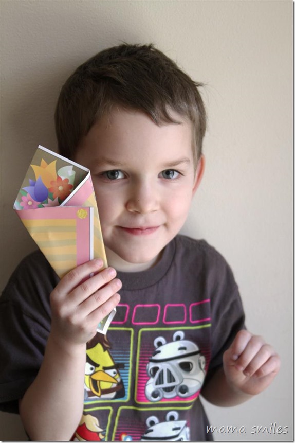 paper flowers from a Kumon Let's Fold workbook