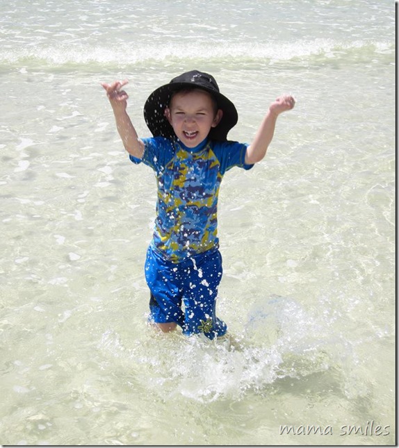 playing at the beach in Florida