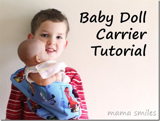 baby doll carrier tutorial at mama smiles